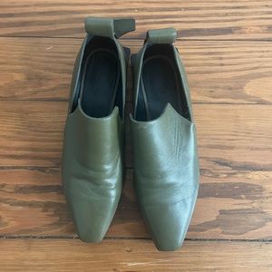 COS Olive Green Loafers | 7